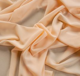 Žoržet pružný jednobarevný tělově béžový