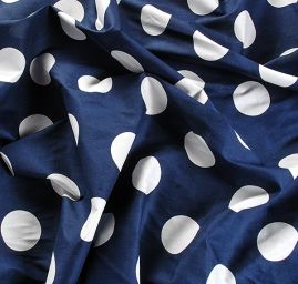 Bavlněné plátno tisk velký puntík