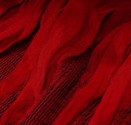 Taft kupón výšivka tvarovaný kraj vínově červená