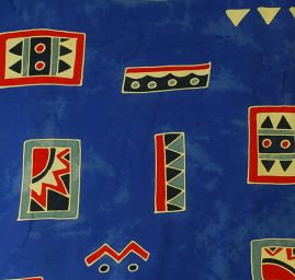 Látka z kolekce Etno styl modrá 