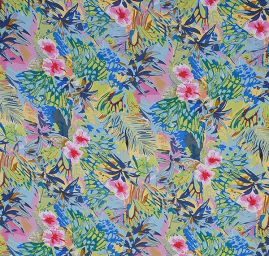 Šifon viskoza směs exotický motiv