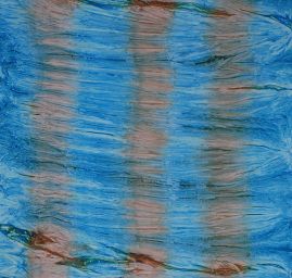 Batika šifon v barvách tyrkysovo-hnědých