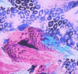 Hedvábný satén peří/gepard růžový