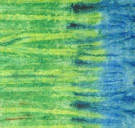 Batika kreš satén zeleno-modrá