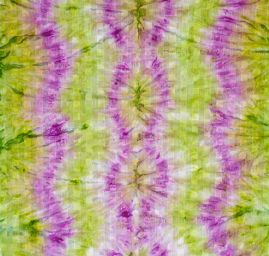 Šifon kreš batika zeleno-fialová