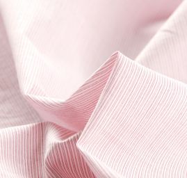 Bavlněná látka vzor proužky růžová