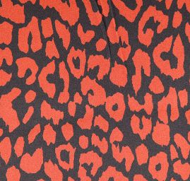 Hedvábný satén zvířecí vzor skořicový