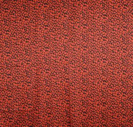 Hedvábný satén zvířecí vzor skořicový