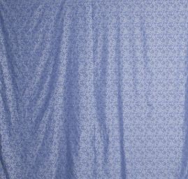 Viskozová žakárová látka květy modrobílá