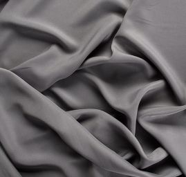 Krepdešín imitace hedvábí  středně šedý