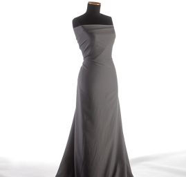 Krepdešín imitace hedvábí  středně šedý