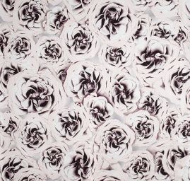 Hedvábí ponge květy růžové