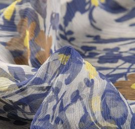 Šifon kreš květinový vzor II.jakost