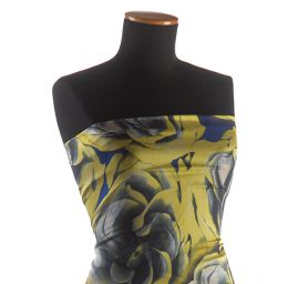 Hedvábí ponge květy žluté