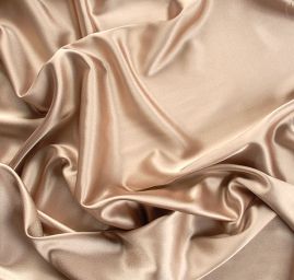 Satén nepružný béžové barvy