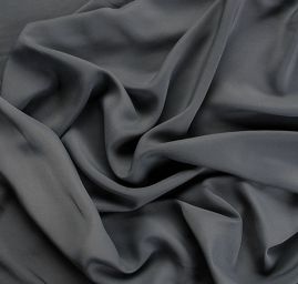 Krepdešín imitace hedvábí šedý