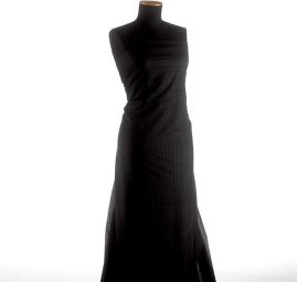 Krajka madeira výšivka na plátně ovály černá