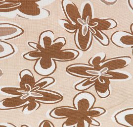 Úplet květinový motiv béžový