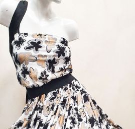 Úplet květinový motiv sv. hnědočerné II. jakost