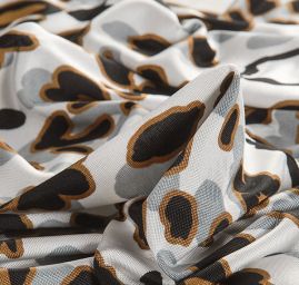 Úplet  zvířecí vzor černohnědošedý II. jakost