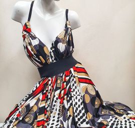 Úplet viskozový geometrické vzory II.jakost