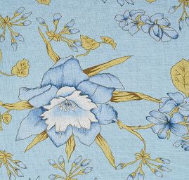 Lněná látka tisk motiv velkých květů