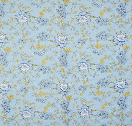 Lněná látka tisk motiv velkých květů