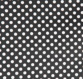 Bavlněná látka puntíky bílá/černá