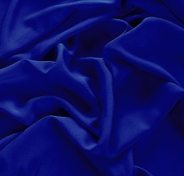 Krepdešín imitace hedvábí královská modrá tmavá