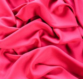 Krepdešín imitace hedvábí sytě růžový