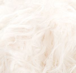 Imitace kožešiny dlouhý vlas lomená bílokrémová