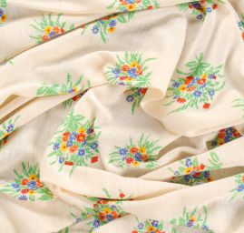 Jemný úplet vzor květy