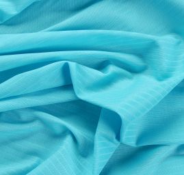 Pletenina s plastickým vzorem pruhů tyrkysová