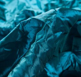 Taft kreš jemný šanžán modro-černý