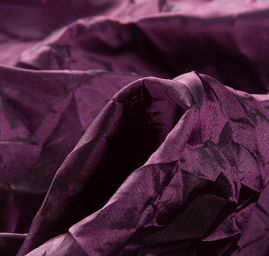 Taft kreš jemný šanžán fialovo-černý