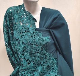 Pletenina úplet scuba crepe oboustranný tm.zelený