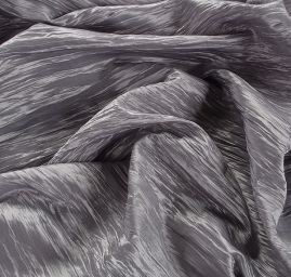 Taft kreš plastický šanžán šedostříbrný