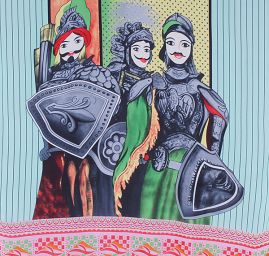 Exkluzivní šála rytířky tyrkys