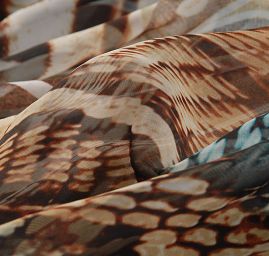 Šifon tisk zvířecí motiv hada