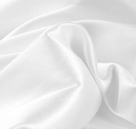 Satén pružný hladký bílý
