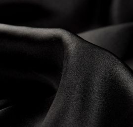 Satén pružný hladký černý