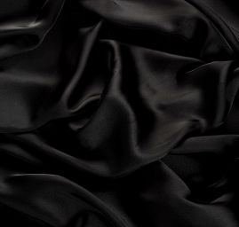 Satén pružný hladký černý
