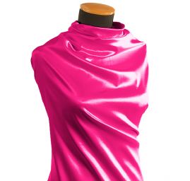 Satén pružný hladký fuchsiová