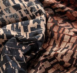 Efektní žakárová látka taft kupón