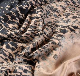 Efektní žakárová látka taft kupón