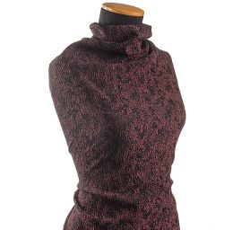 Žakárová tkanina kreš vínová/černá