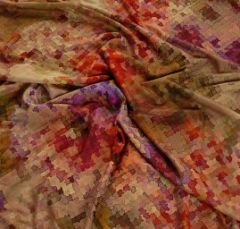 Viskozový úplet květinový motiv 