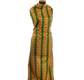 Bavlněná látka digitální tisk ornament/pruhy zelená