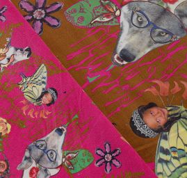 Exkluvzivní samet avantgardní vzor malý růžový podklad