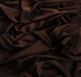 Satén matný jemný imitace hedvábí tmavě hnědá